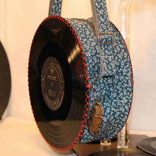 Charger l&#39;image dans la galerie, Sac à main Oldies en disque vinyle 25 cm. Bleu foncé
