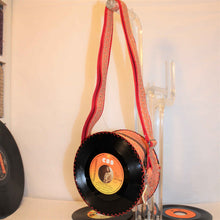 Charger l&#39;image dans la galerie, Sac à main Juke Box en disque vinyle 45 tours. Orange/ Cabrel
